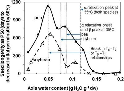 Solid-State Biology and Seed Longevity: A Mechanical Analysis of Glasses in Pea and Soybean Embryonic Axes